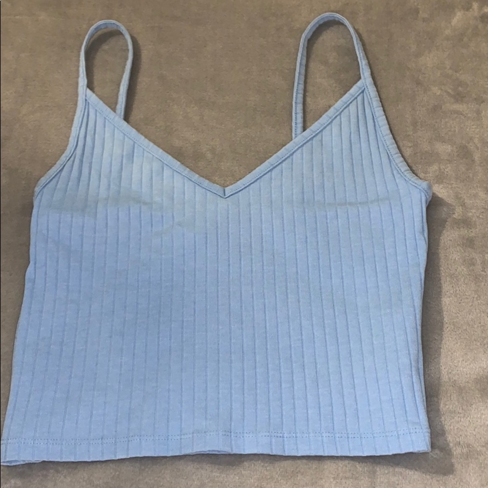 Blue H&M ribbed crop top